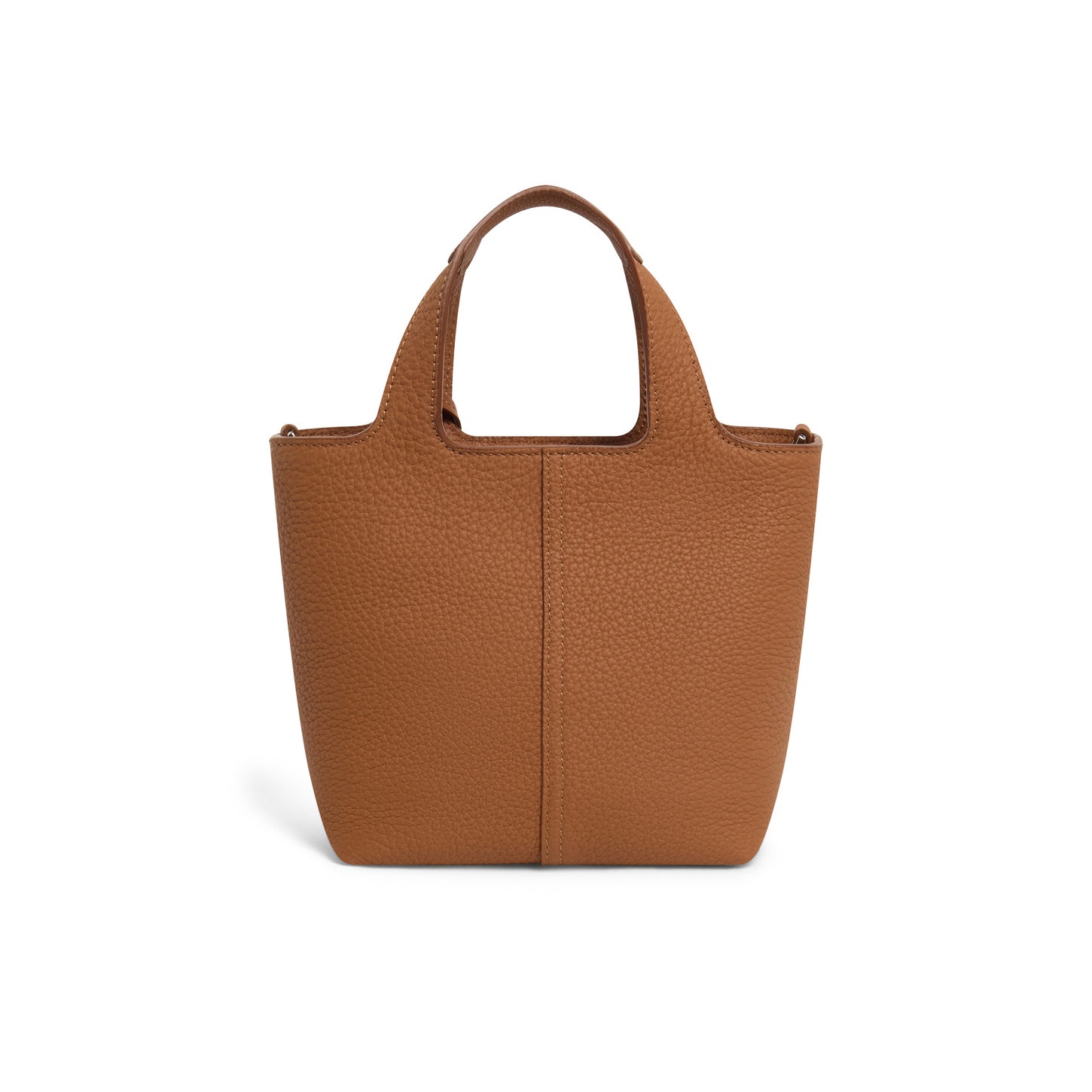 Light brown tumbled leather handbag - 3