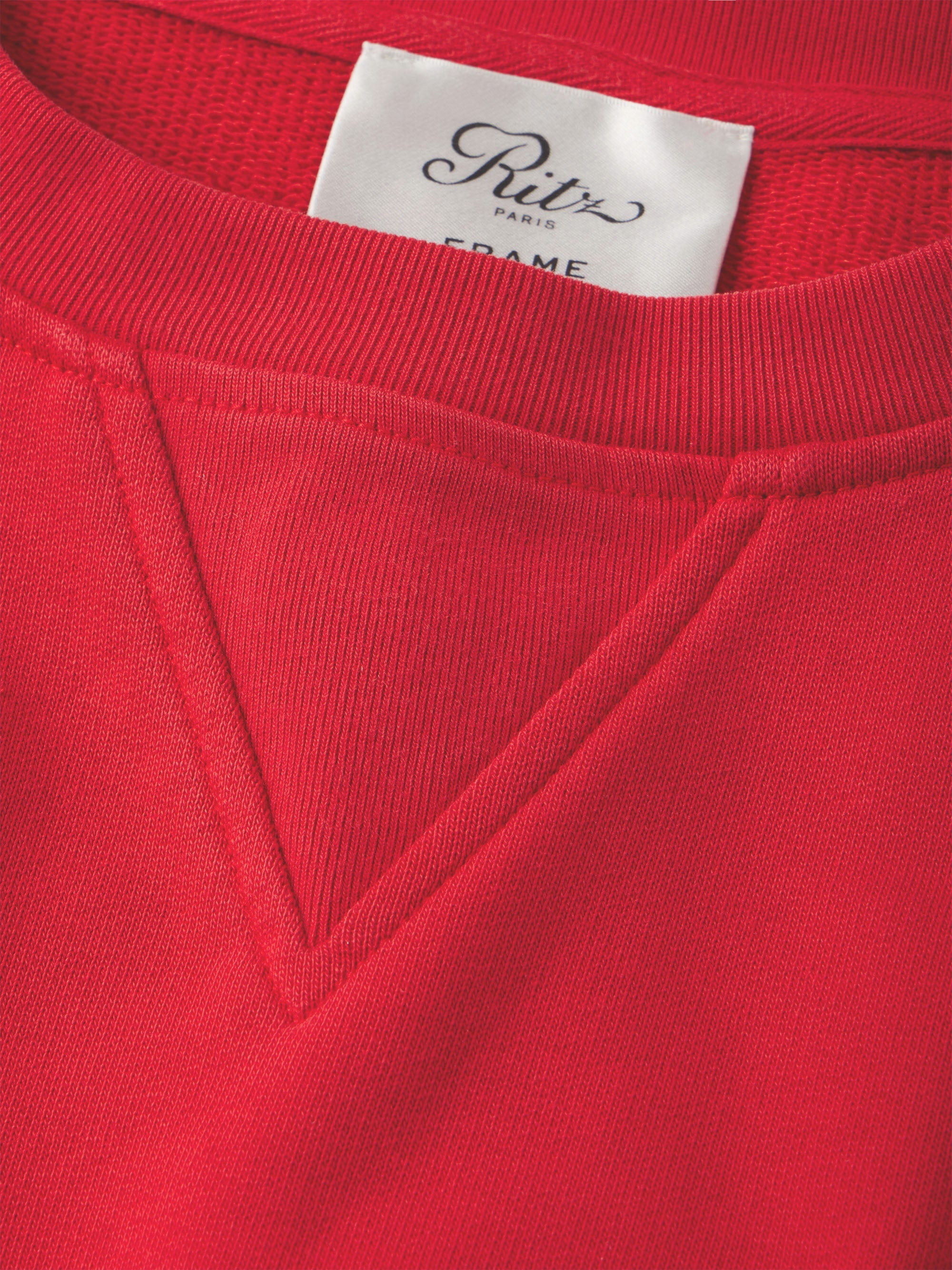 Ritz Unisex Tonal Logo Crewneck in Red - 7