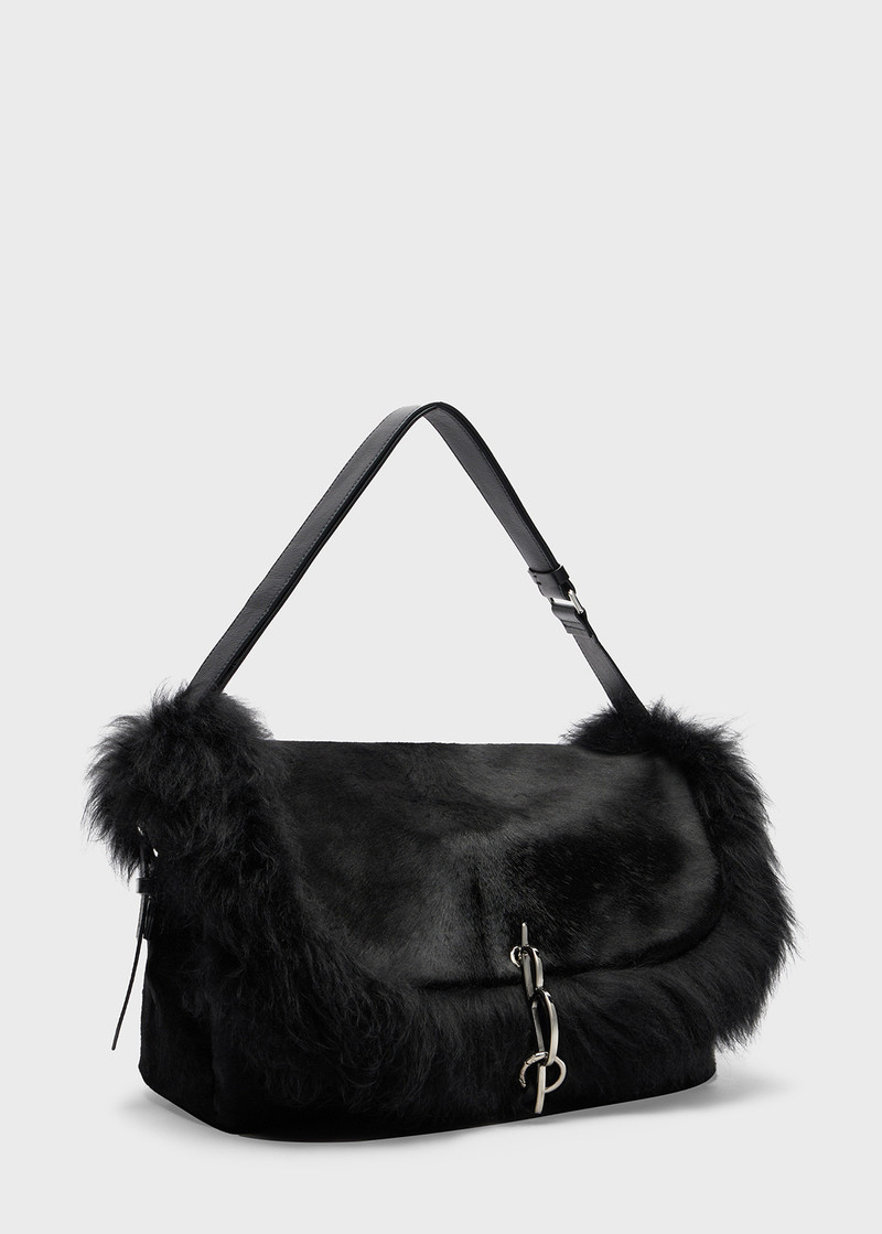 LARGE MESSENGER BAG IN HAIR ON HIDE LEATHER 2