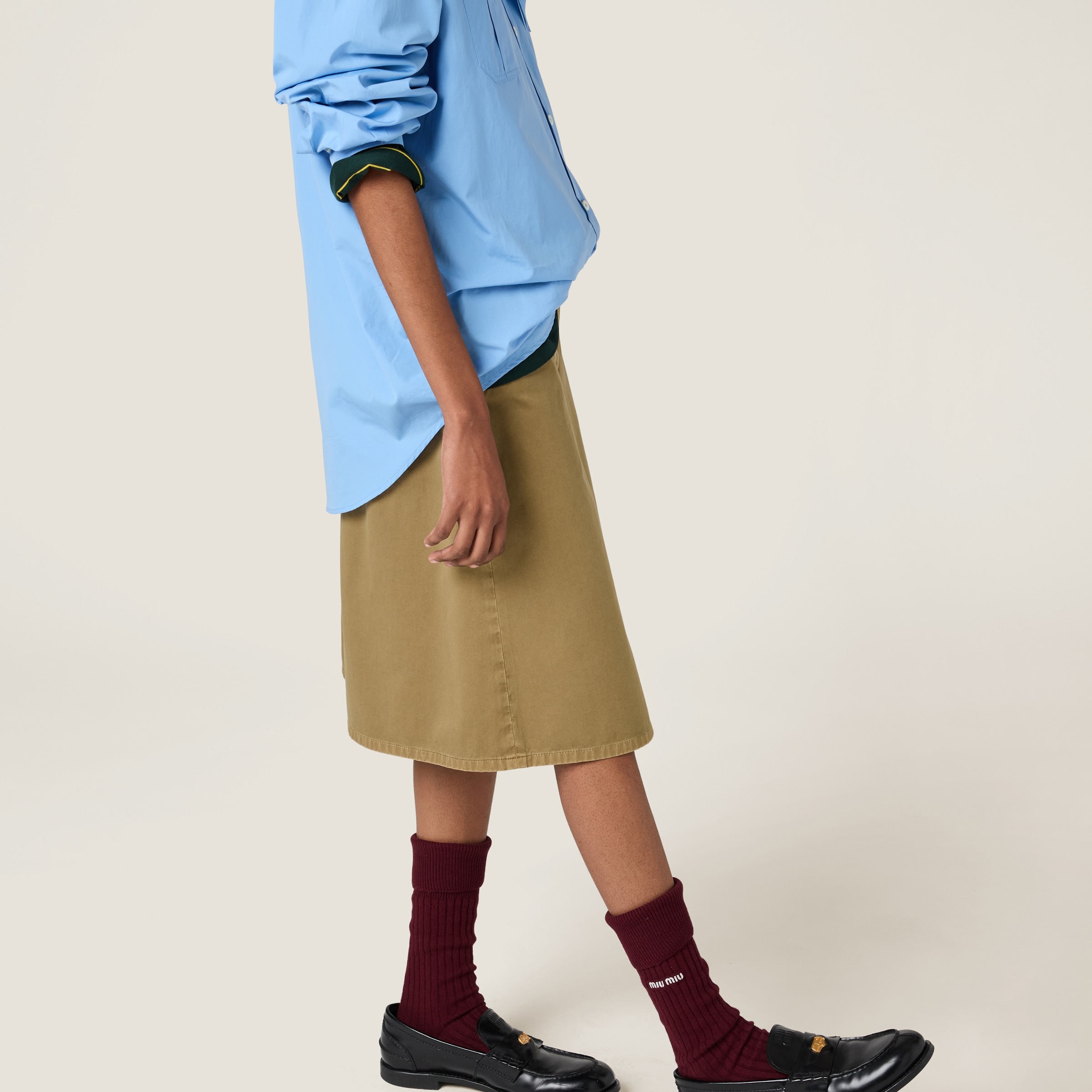 Poplin shirt with scarf - 5