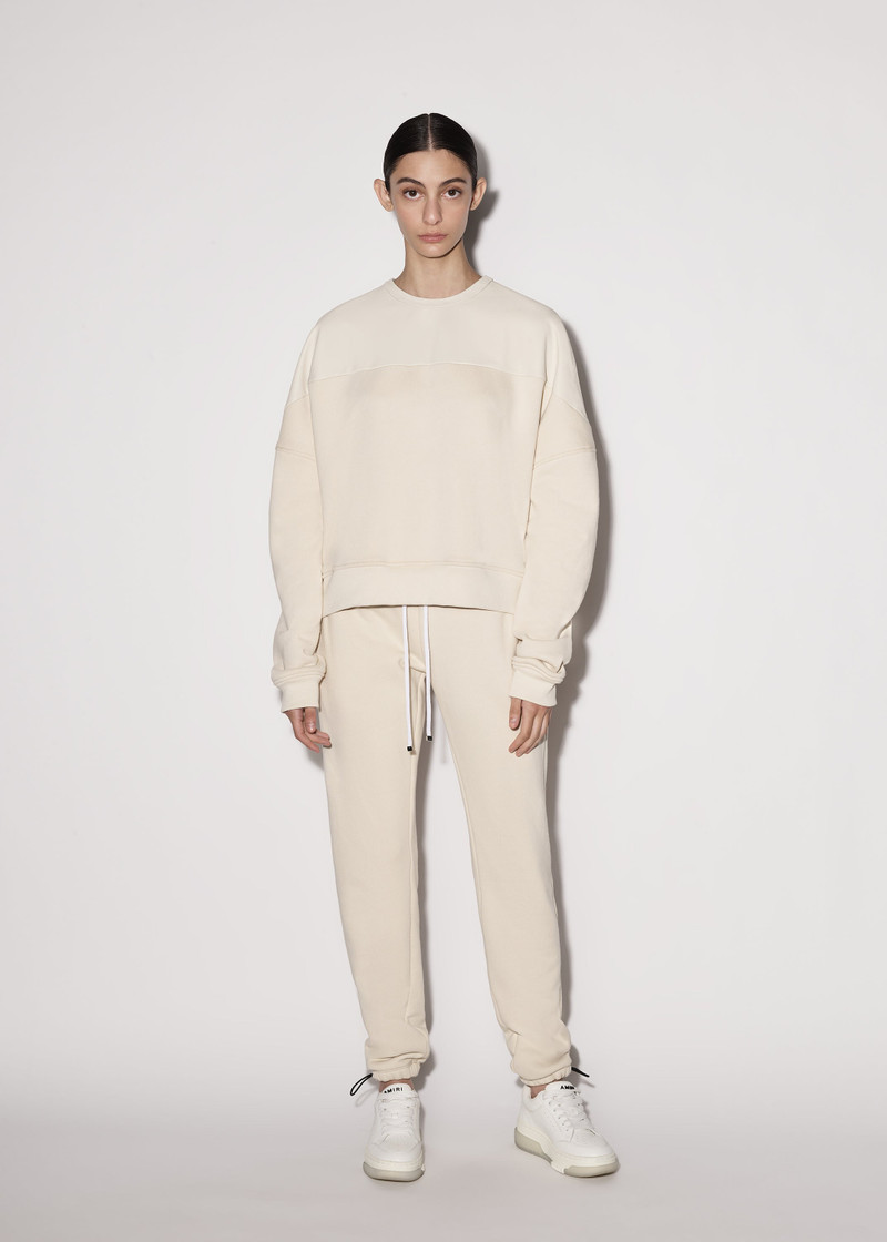 LEATHER HYBRID CREWNECK 2