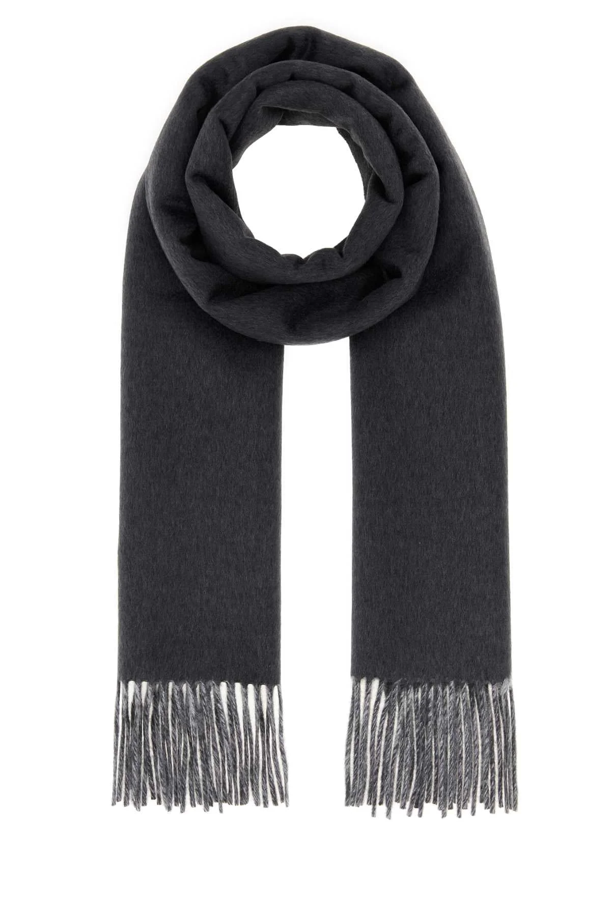 Prada Men Charcoal Cashmere Scarf - 1