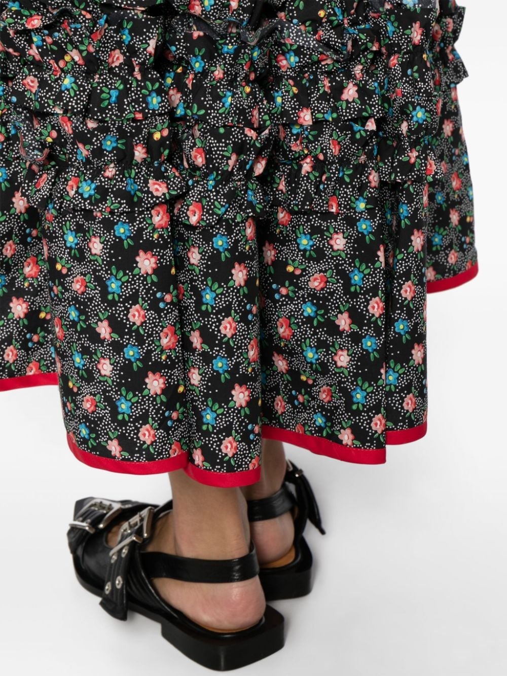 floral-print midi skirt - 5