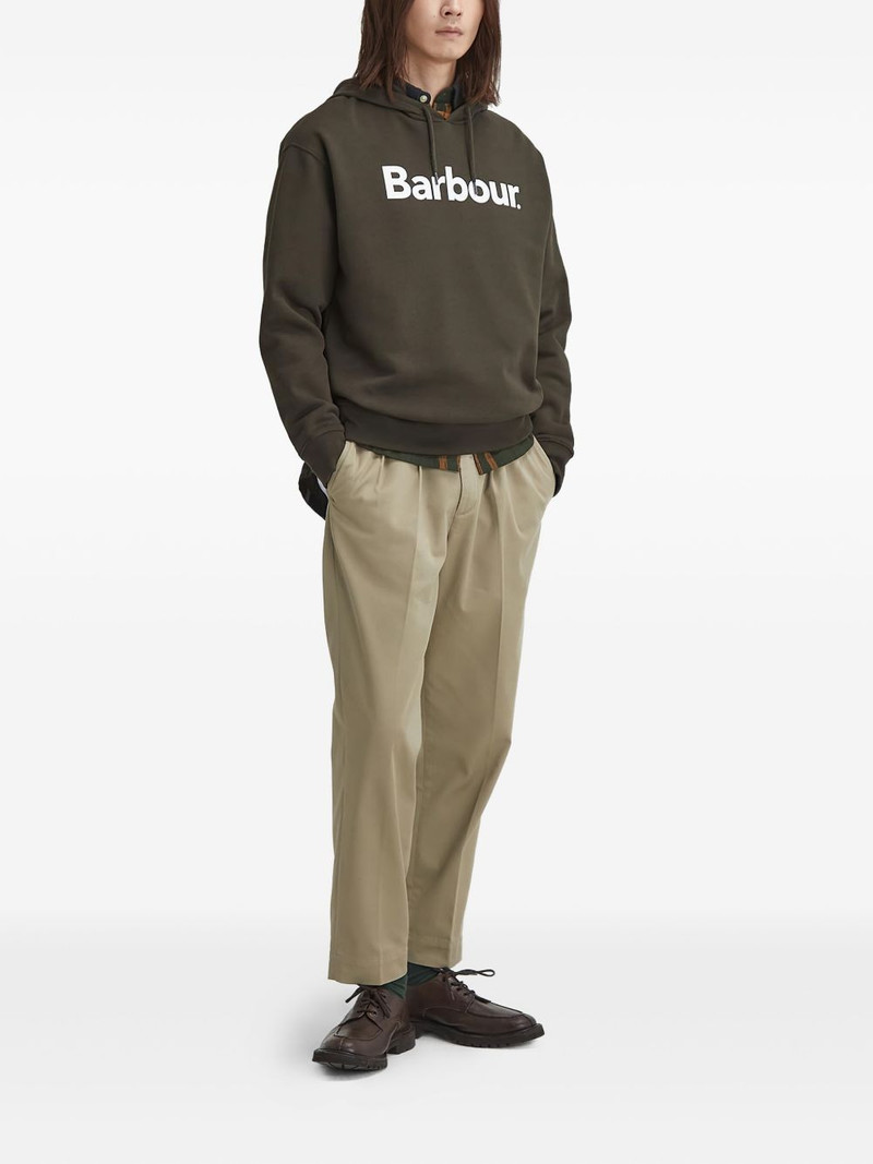 Barbour logo-print hoodie outlook