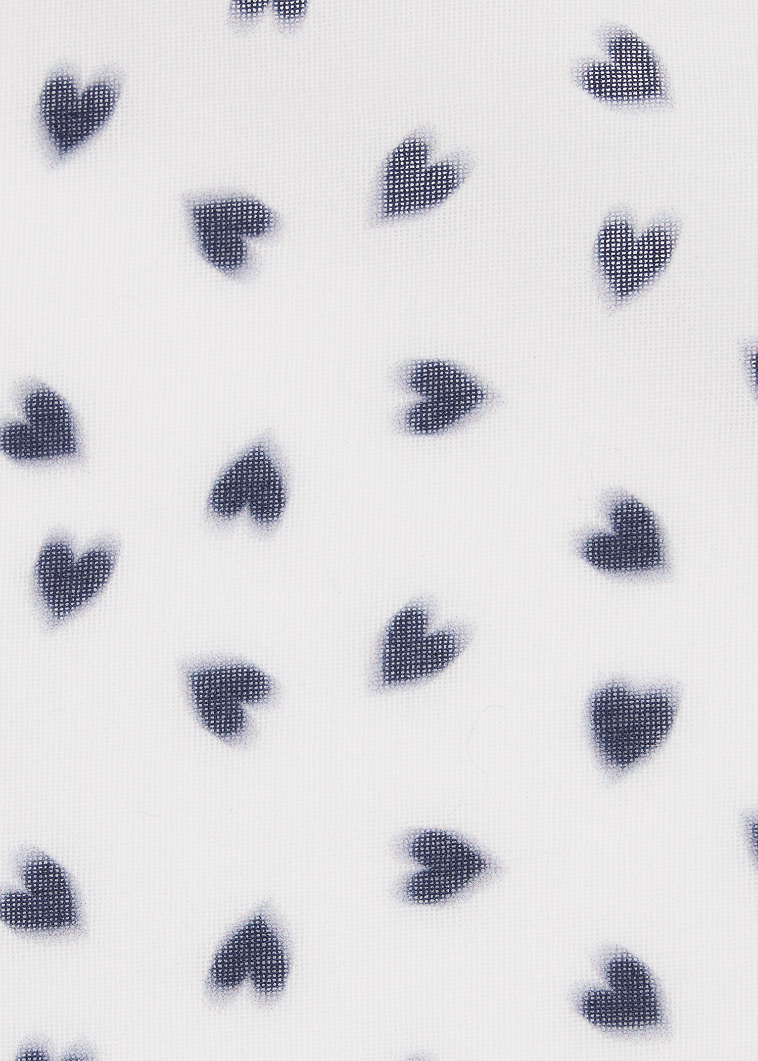 White 'Mini Hearts' Print Pocket Square - 3