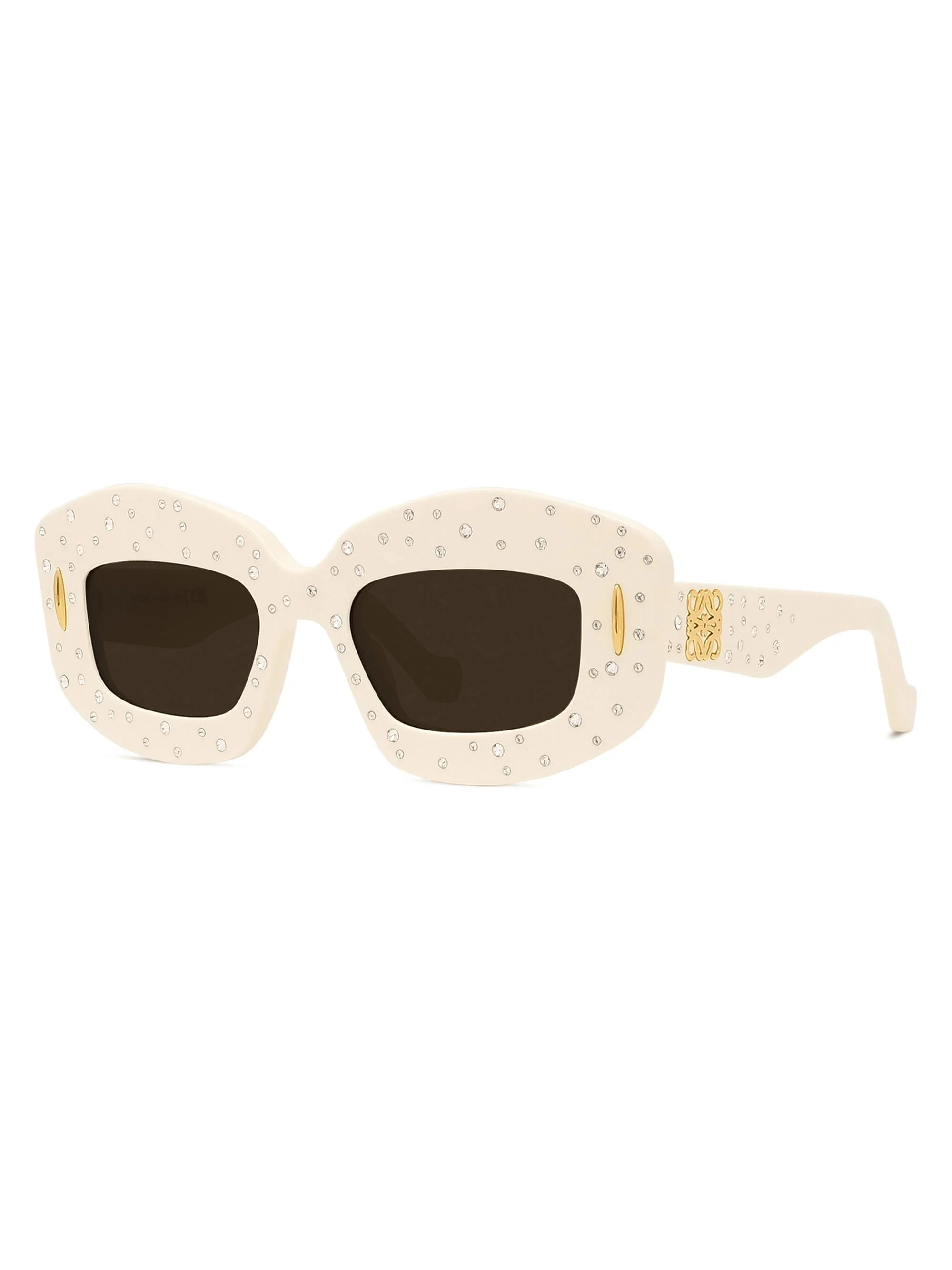 Men's Anagram Starry Night 49MM Rectangular Sunglasses - Shiny Ivory Smoke - 1