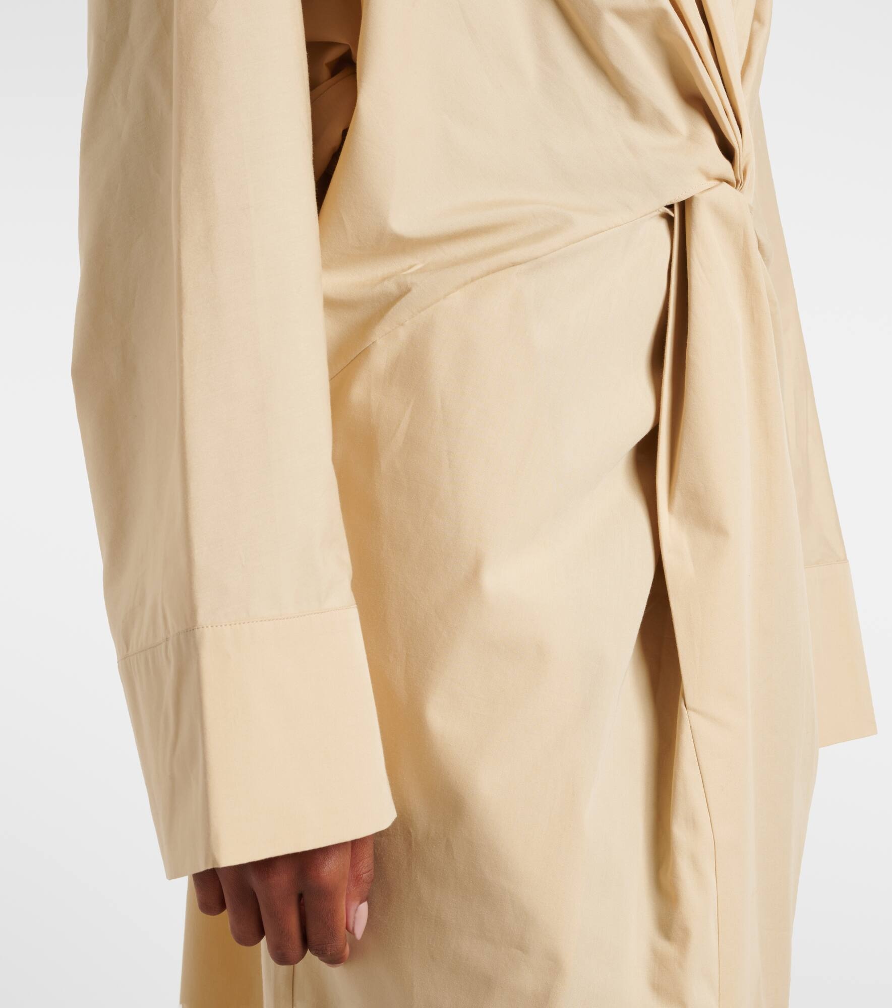 Ailin draped cotton midi dress - 6