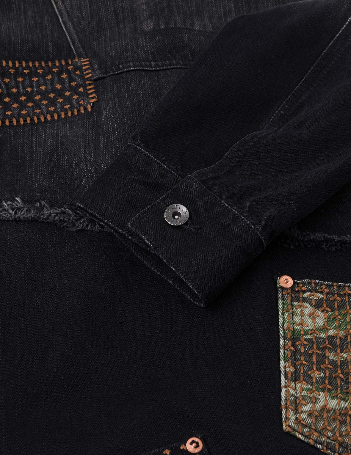 Multi-Pocket Relax Fit Washed Denim Jacket - 14
