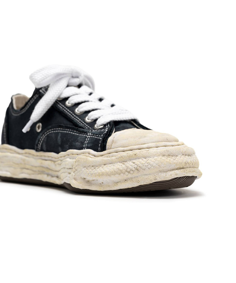 "PETERSON23" OG Sole Vintage Effect Embroidered Canvas Low-top Sneaker 7