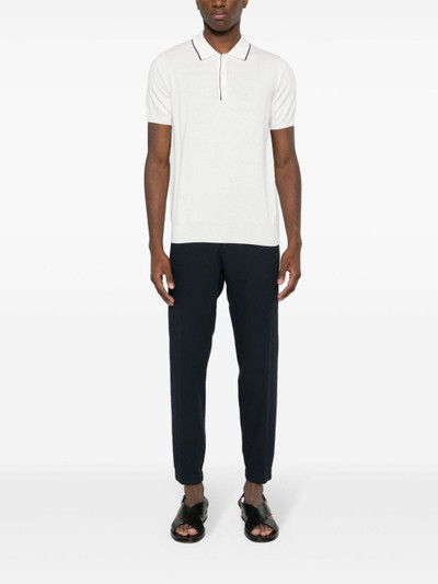 Canali fine-knit polo shirt outlook