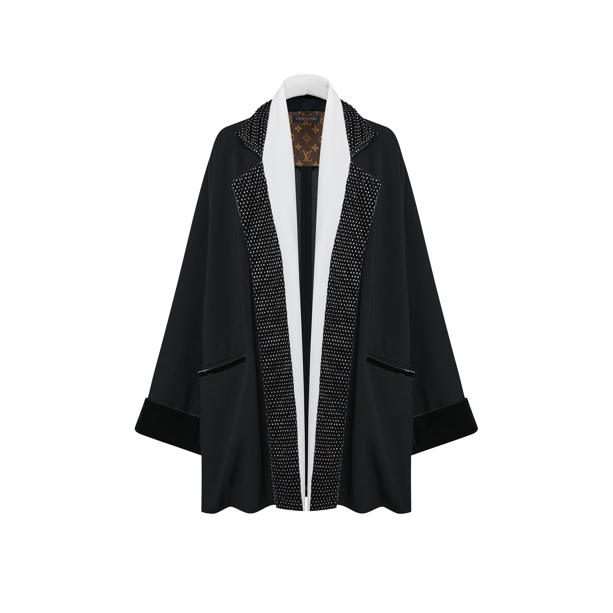 Crystal Lapel Robe Jacket - 1