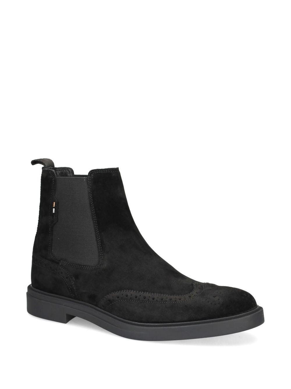 brogue-detail suede Chelsea boots - 2