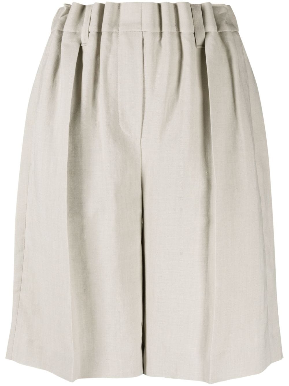 pleated tailored shorts - 1