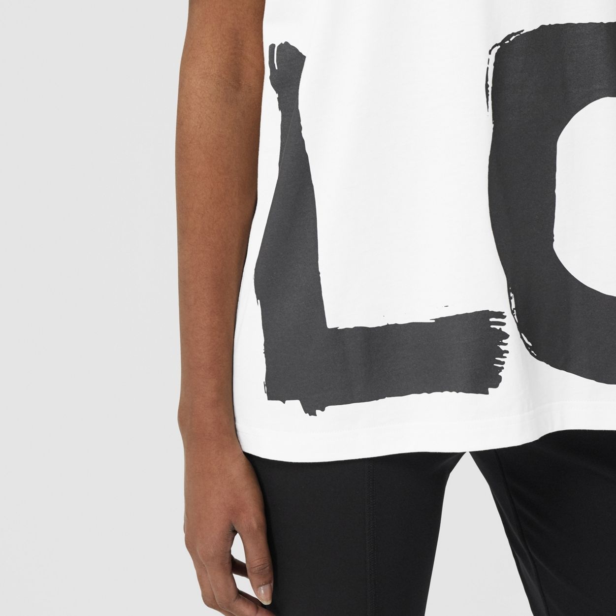 Love Print Cotton Oversized T-shirt - 3