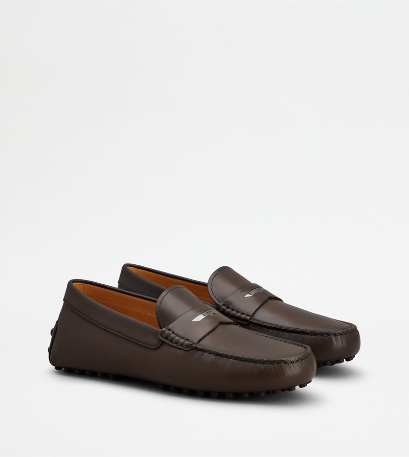 GOMMINO DRIVING SHOES IN LEATHER - BROWN 2
