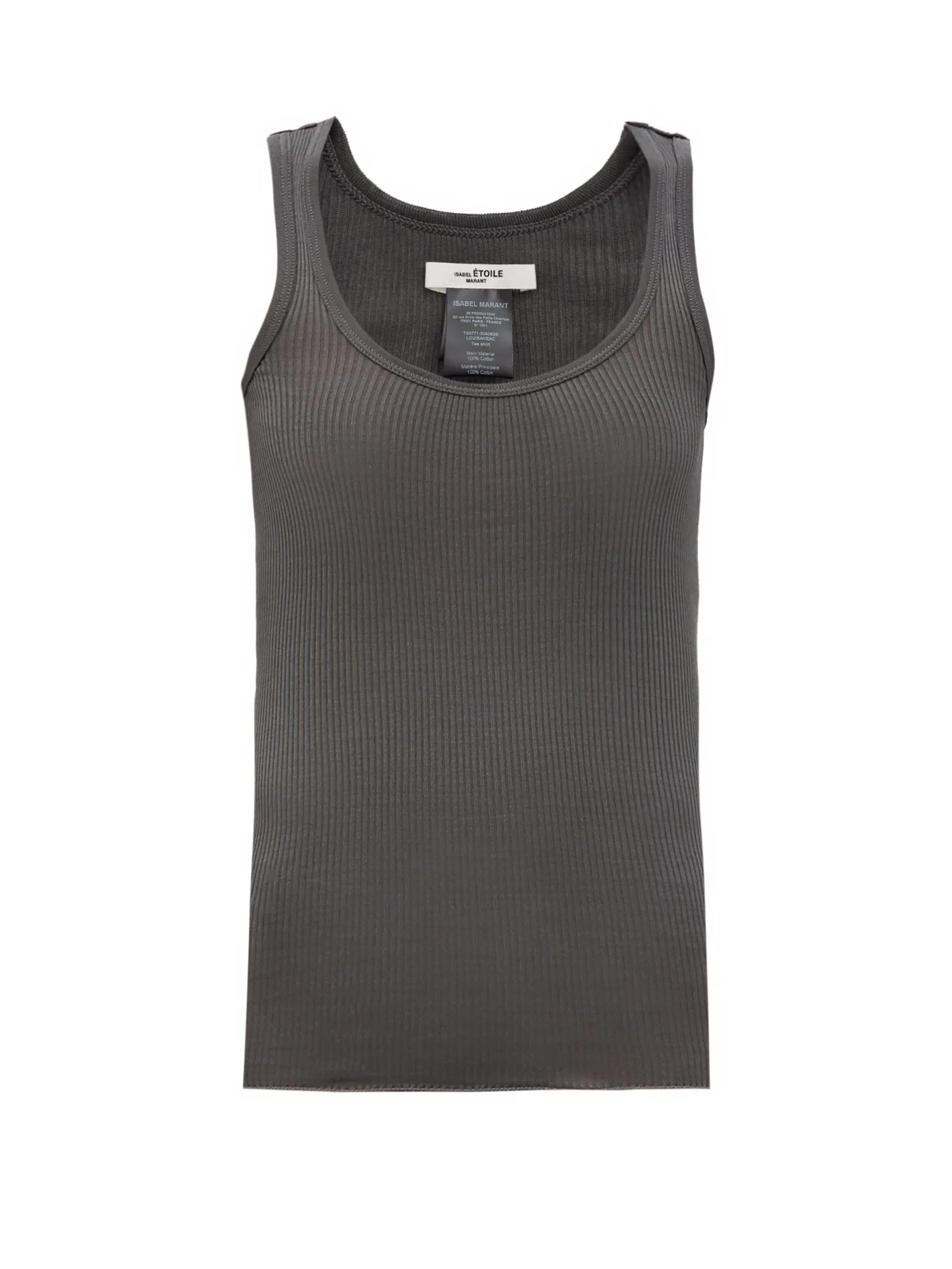 Louisanea ribbed cotton-jersey tank top - 1