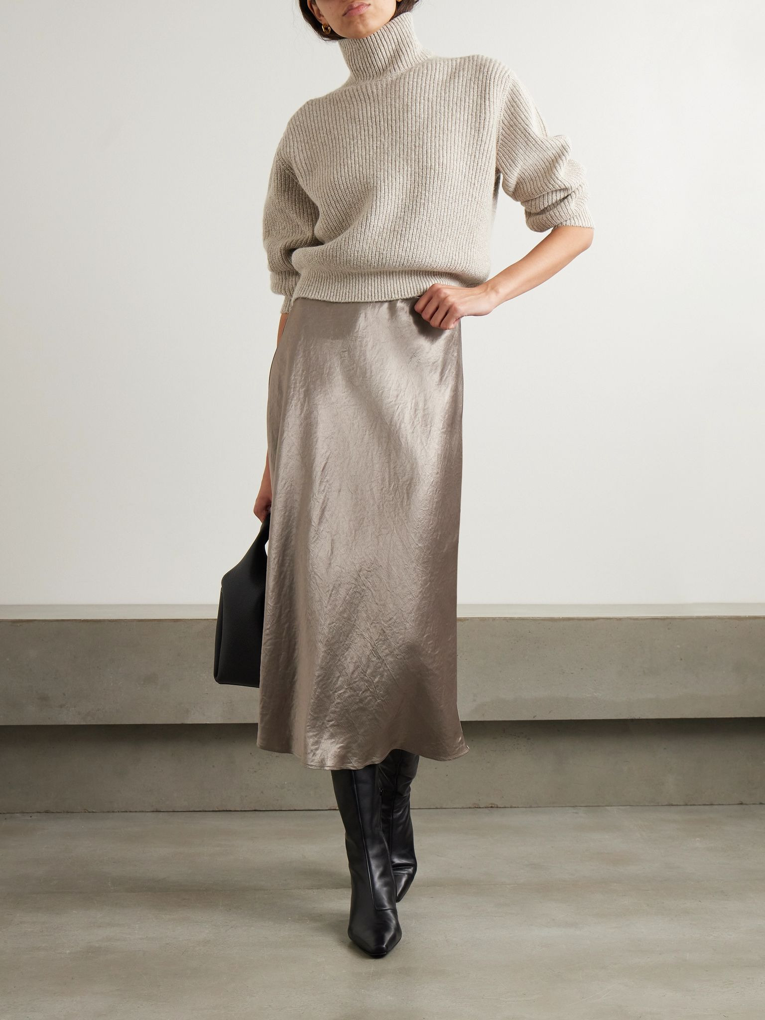 Cashmere turtleneck sweater Sand - 2