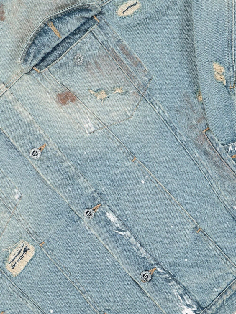 ripped detailing 데님 재킷 4