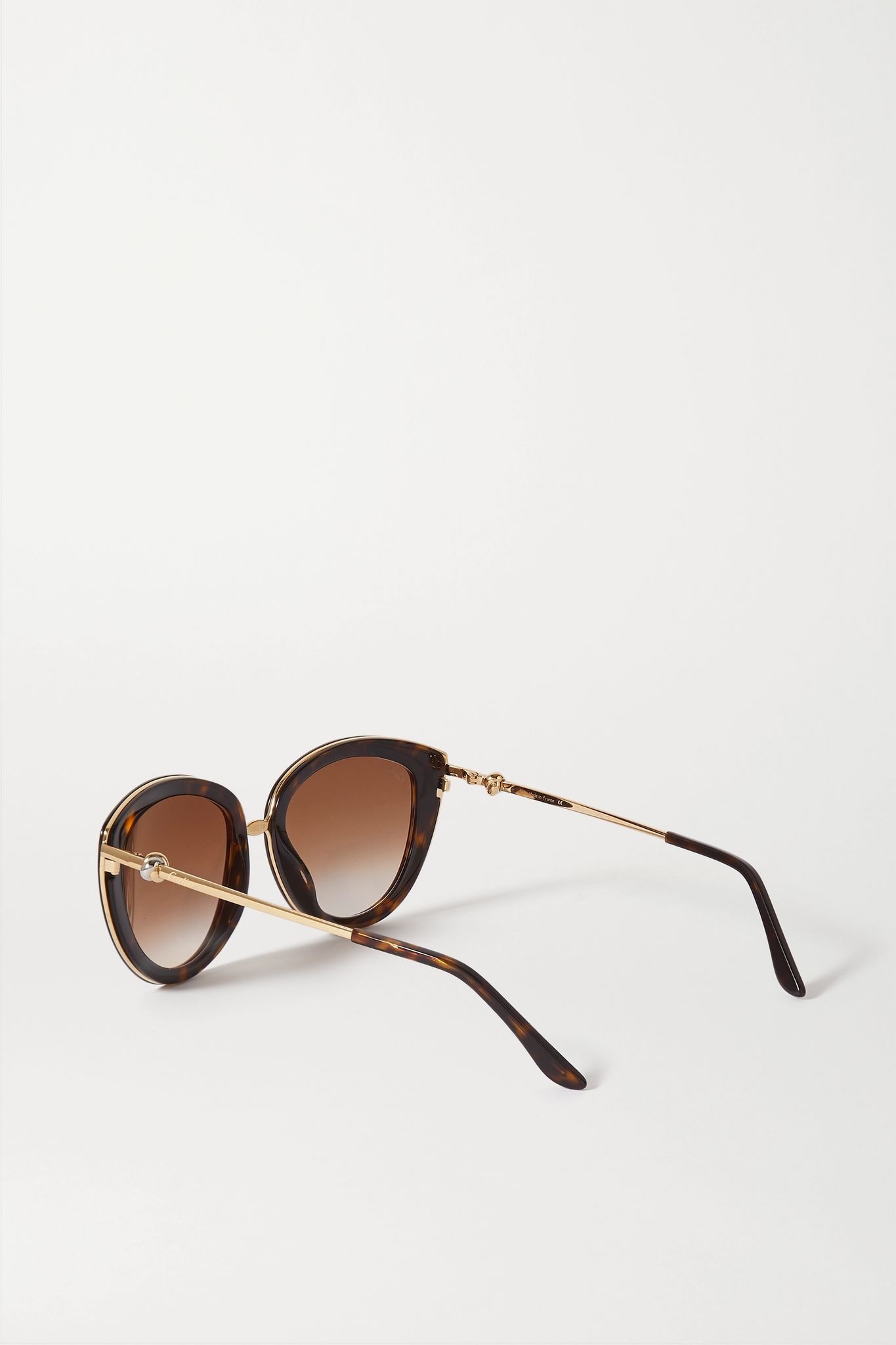 Trinity cat-eye tortoiseshell acetate and gold-tone sunglasses - 3