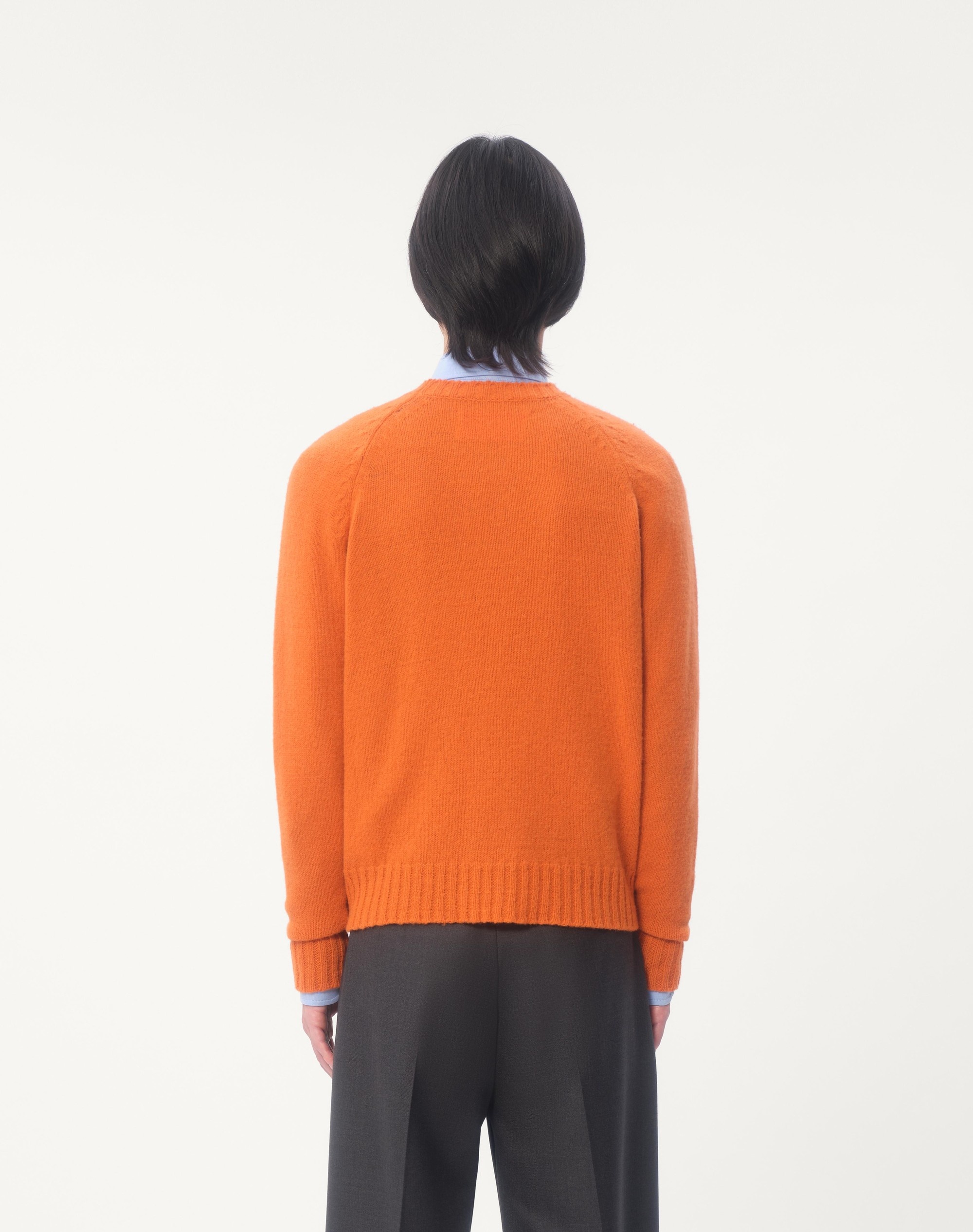 SHETLAND WOOL CREWNECK SWEATER WITH VLOGO EMBROIDERY - 8