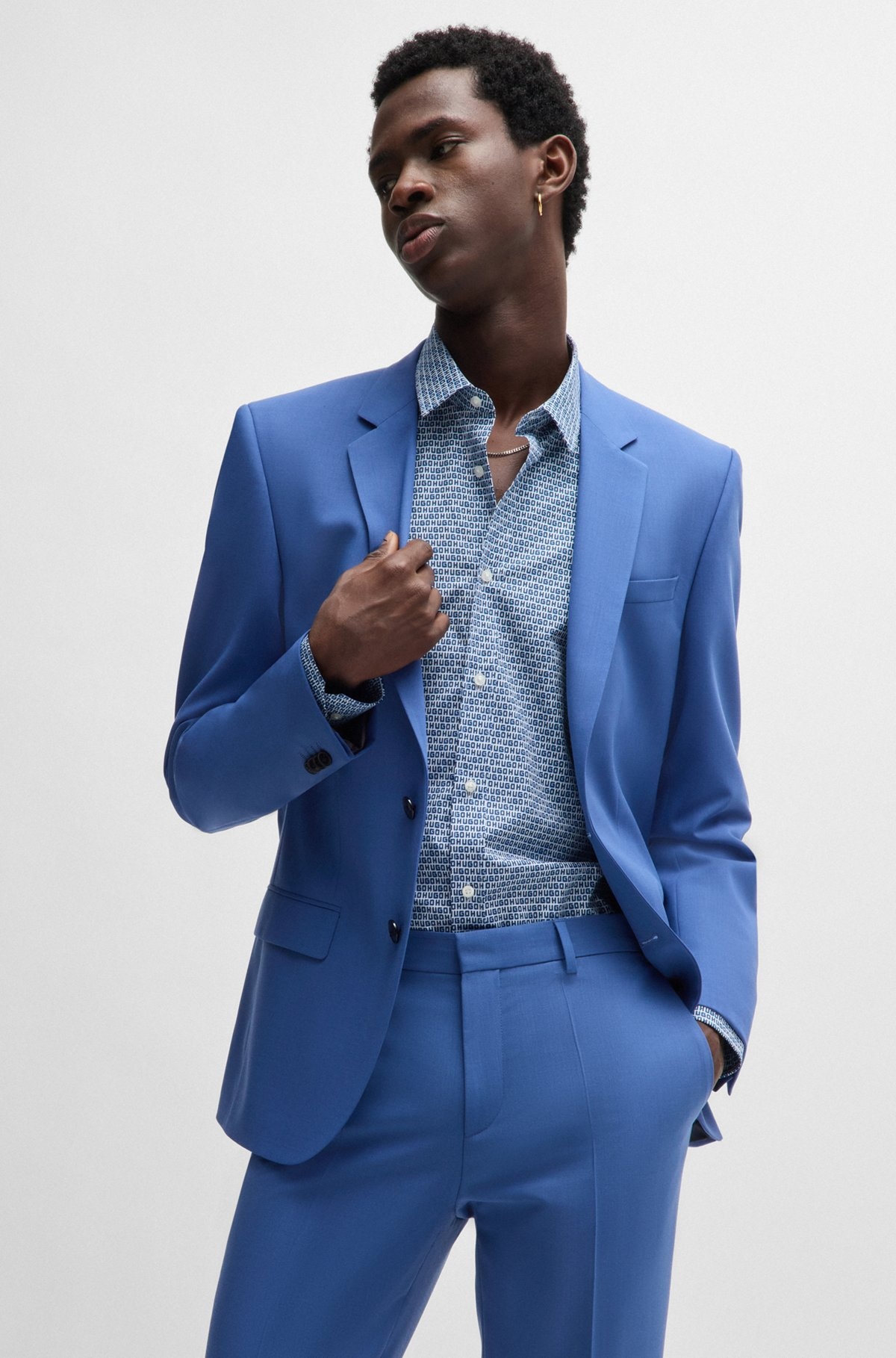 SLIM-FIT TROUSERS IN PERFORMANCE-STRETCH FABRIC - 5