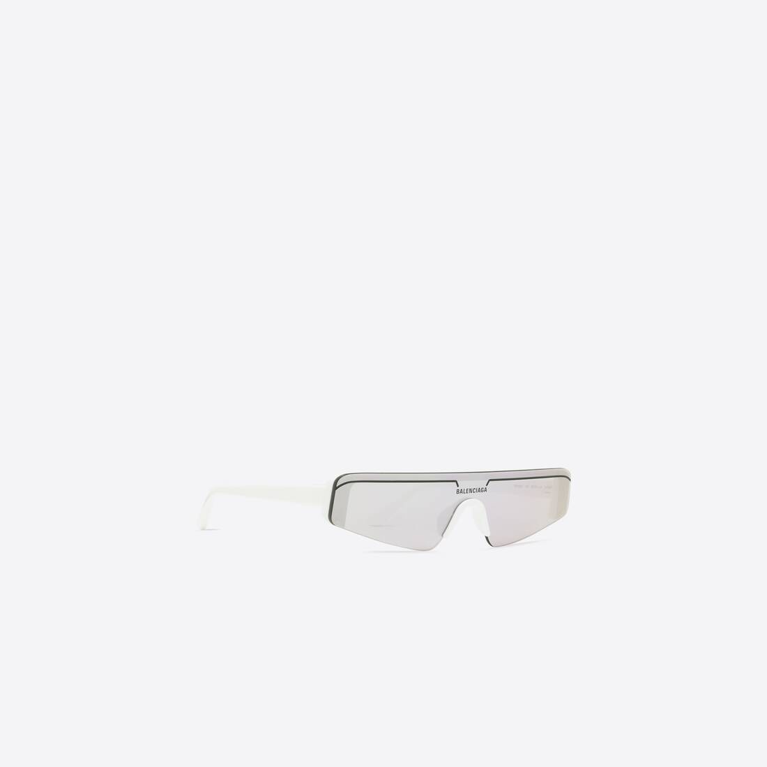 Ski Rectangle Sunglasses in White/silver - 3