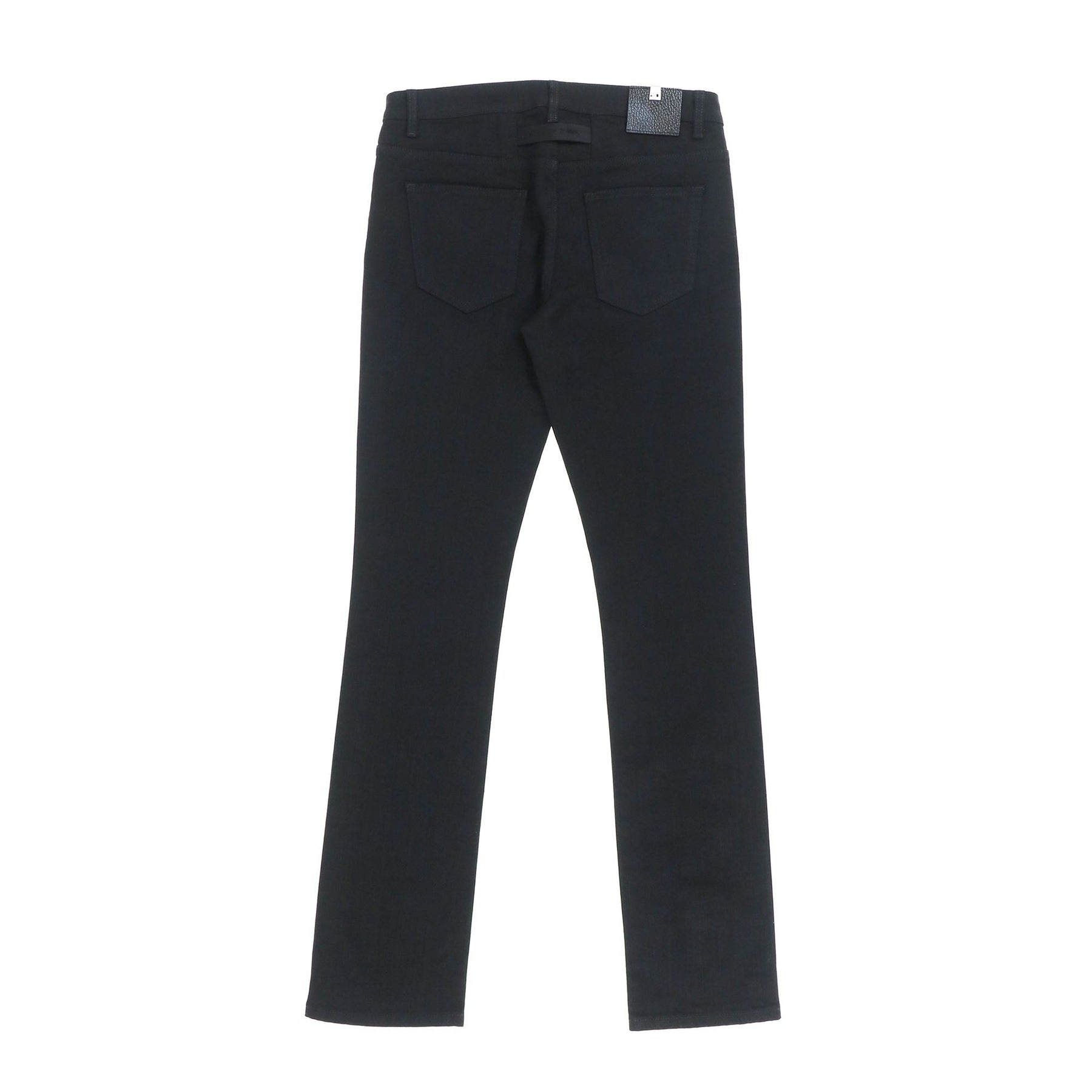 TRUE BLACK 6 POCKET JEAN WITH METAL BUCKLE / BLK - 2