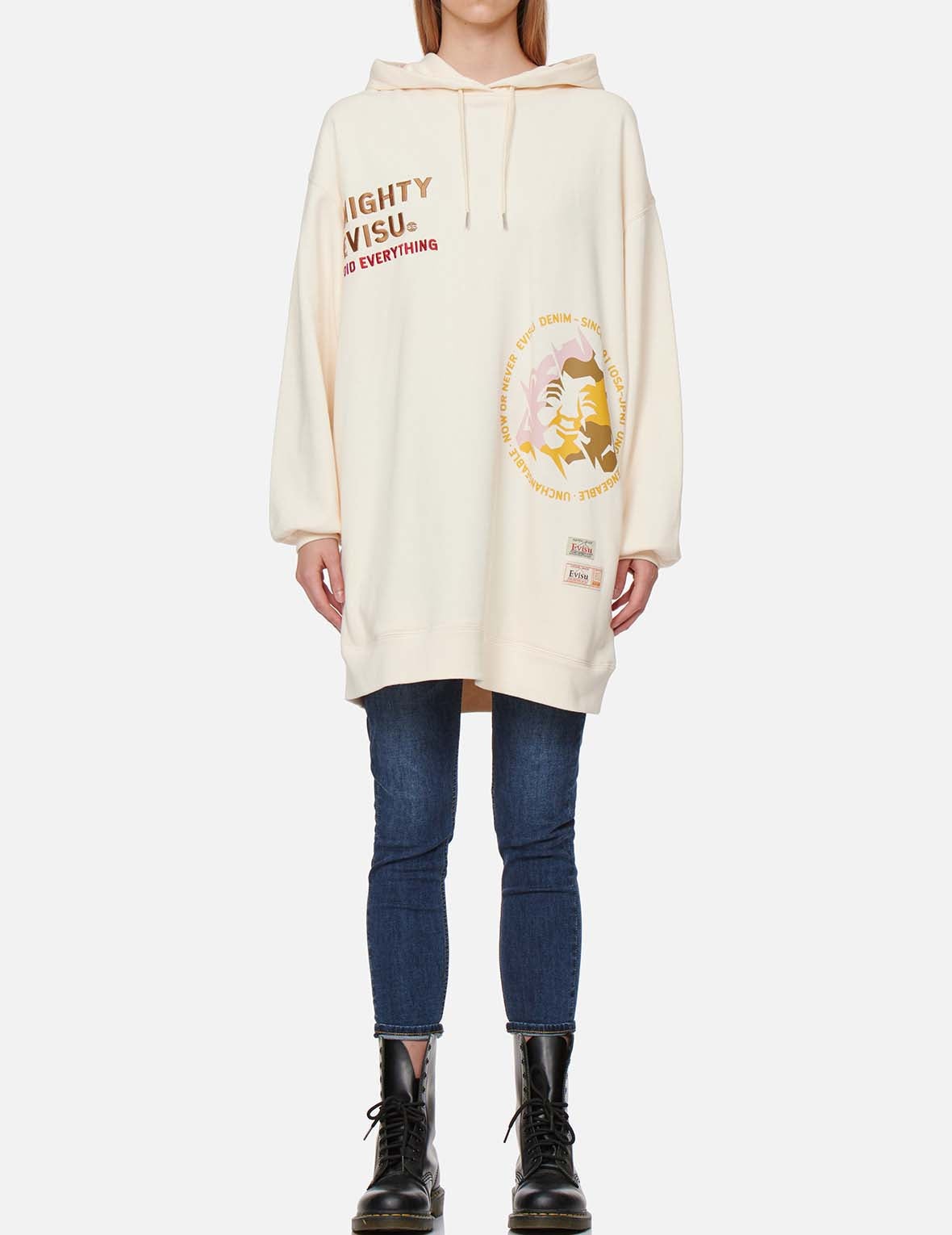 Godhead Print Hooded Sweatshirt Tunic - 5