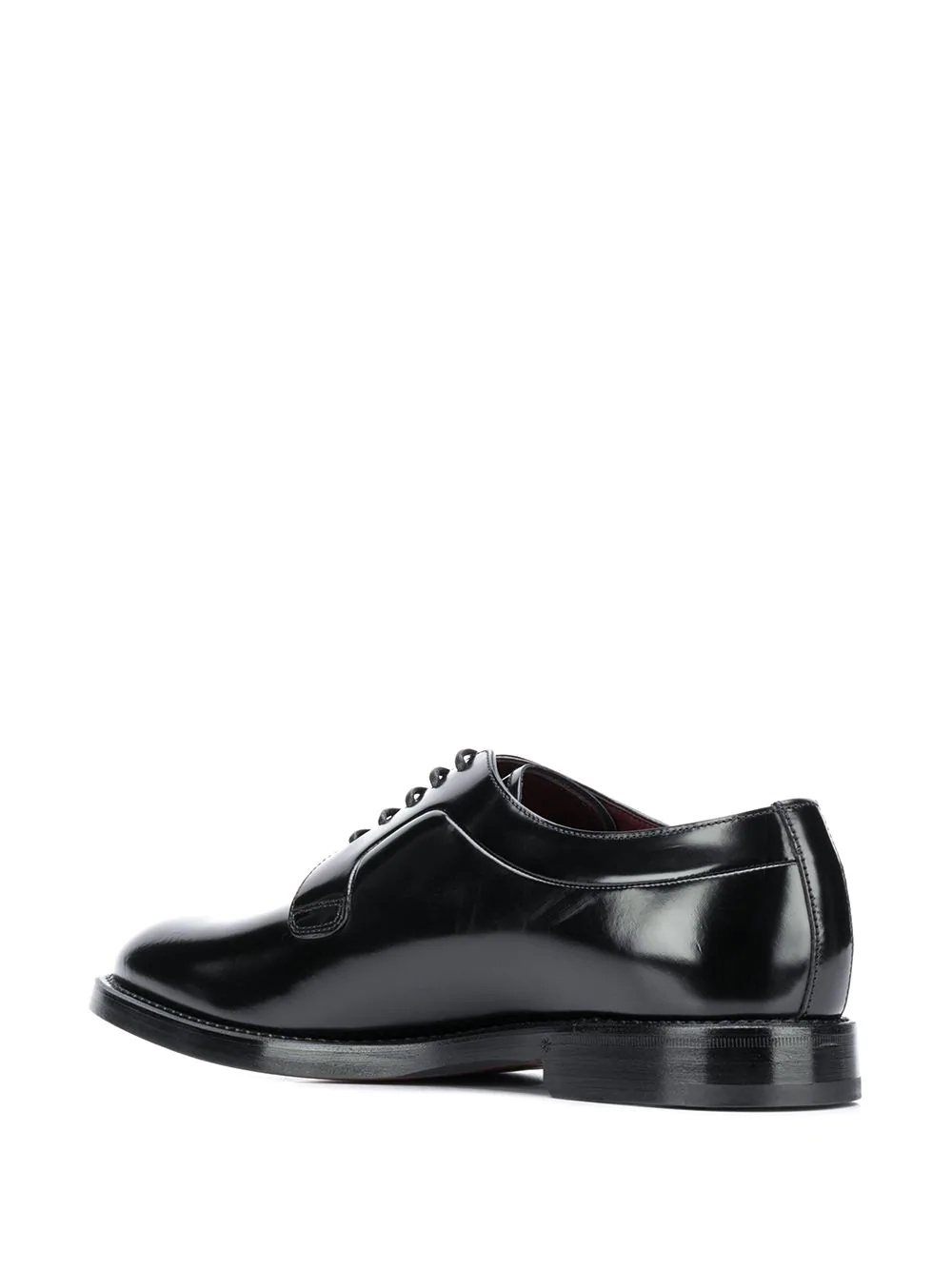 brushed leather derby shoes - 3