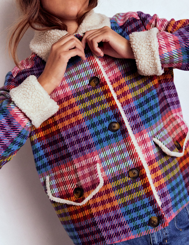 Stirling Check Coat-Rainbow Blanket Multigingham 6