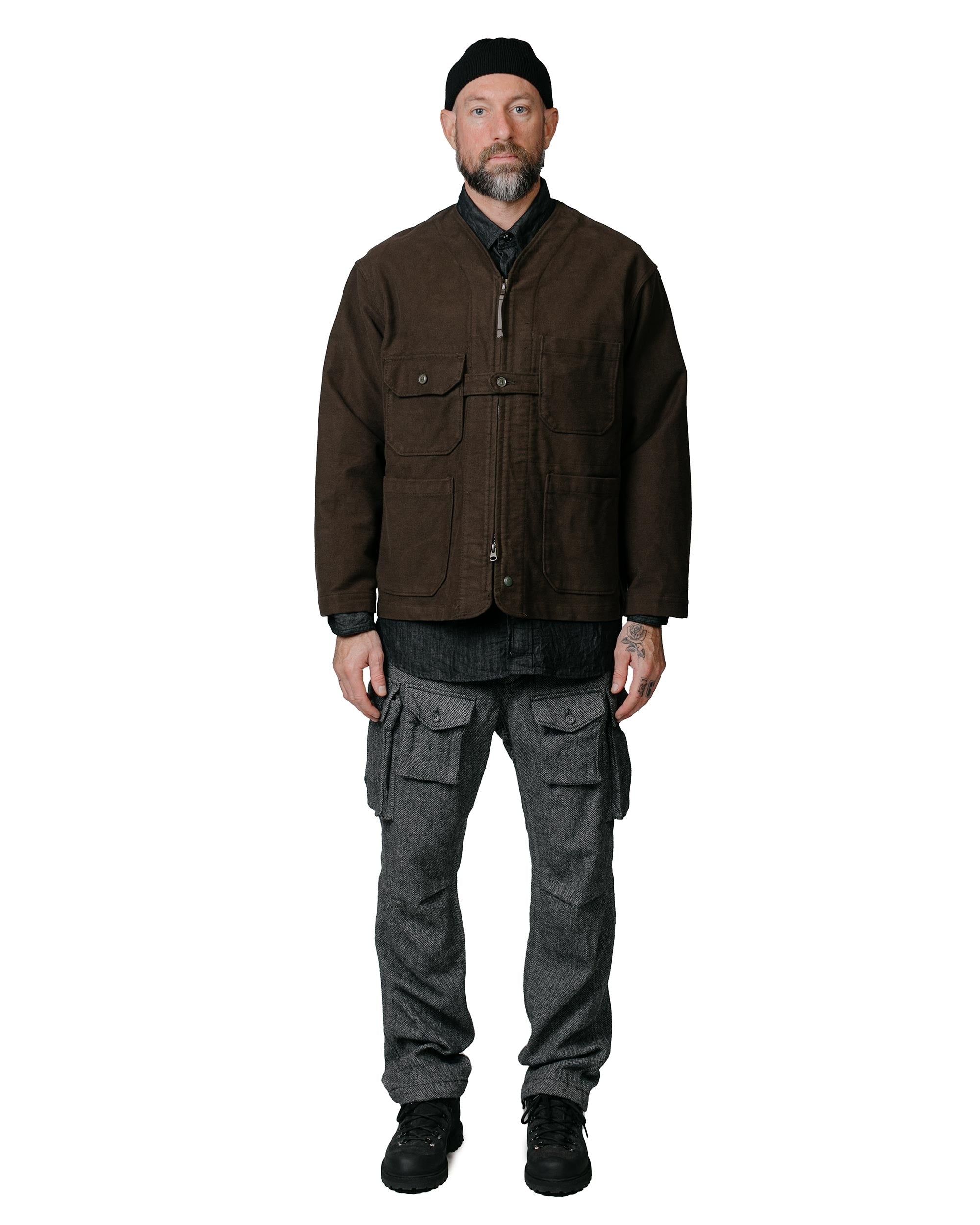 FA Pant Grey Poly Wool Herringbone - 4