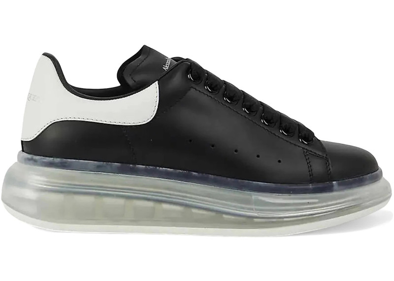 Alexander McQueen Oversized Clear Sole Black White 1