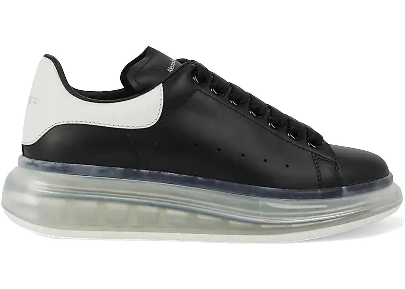 Alexander McQueen Oversized Clear Sole Black White - 1