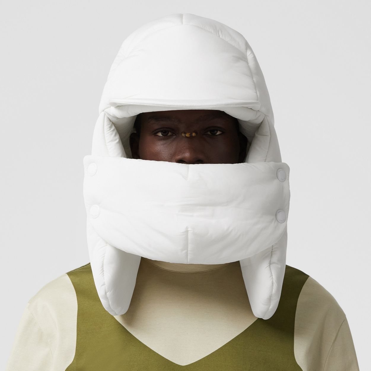 Padded Nylon Oversized Cap - 7