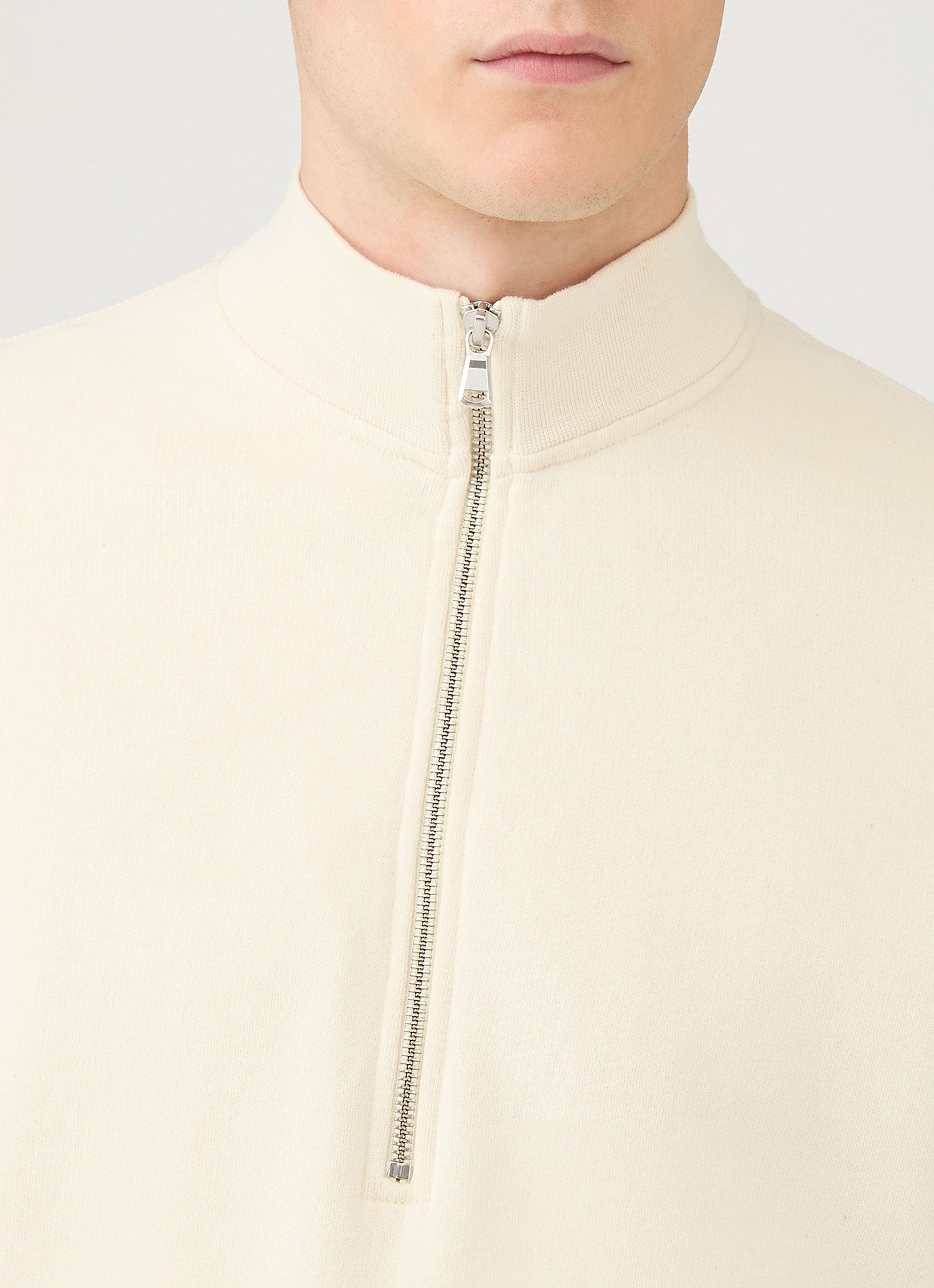 Undyed Half Zip Loopback Sweatshirt - 6