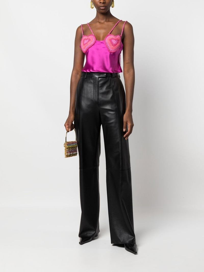 MARCO RAMBALDI heart-crochet cropped camisole outlook