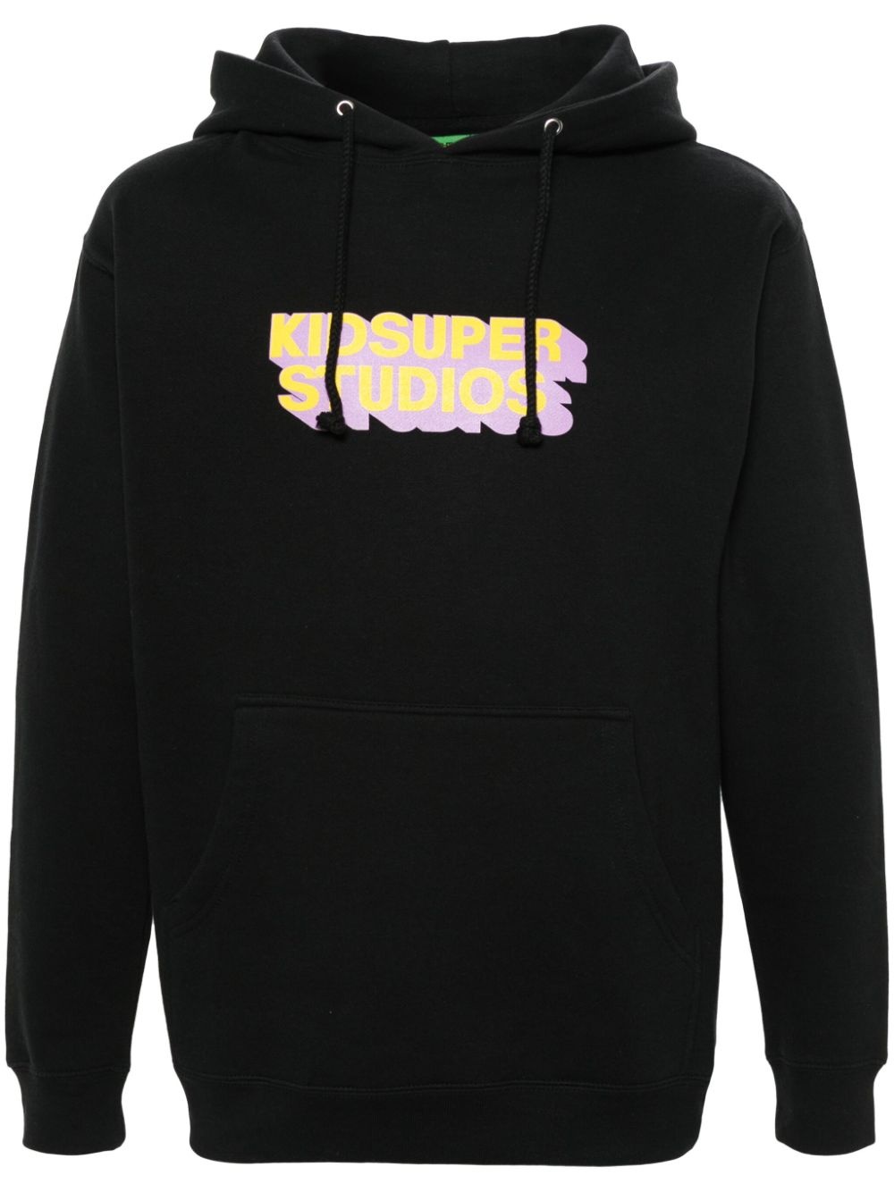 logo-print cotton hoodie - 1