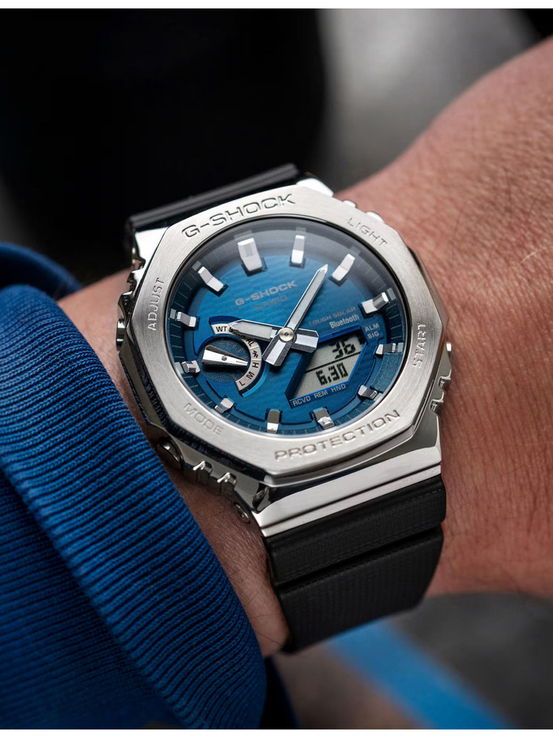 GBM-2100A-2BER Stainless-Steel and Resin Quartz Watch 3