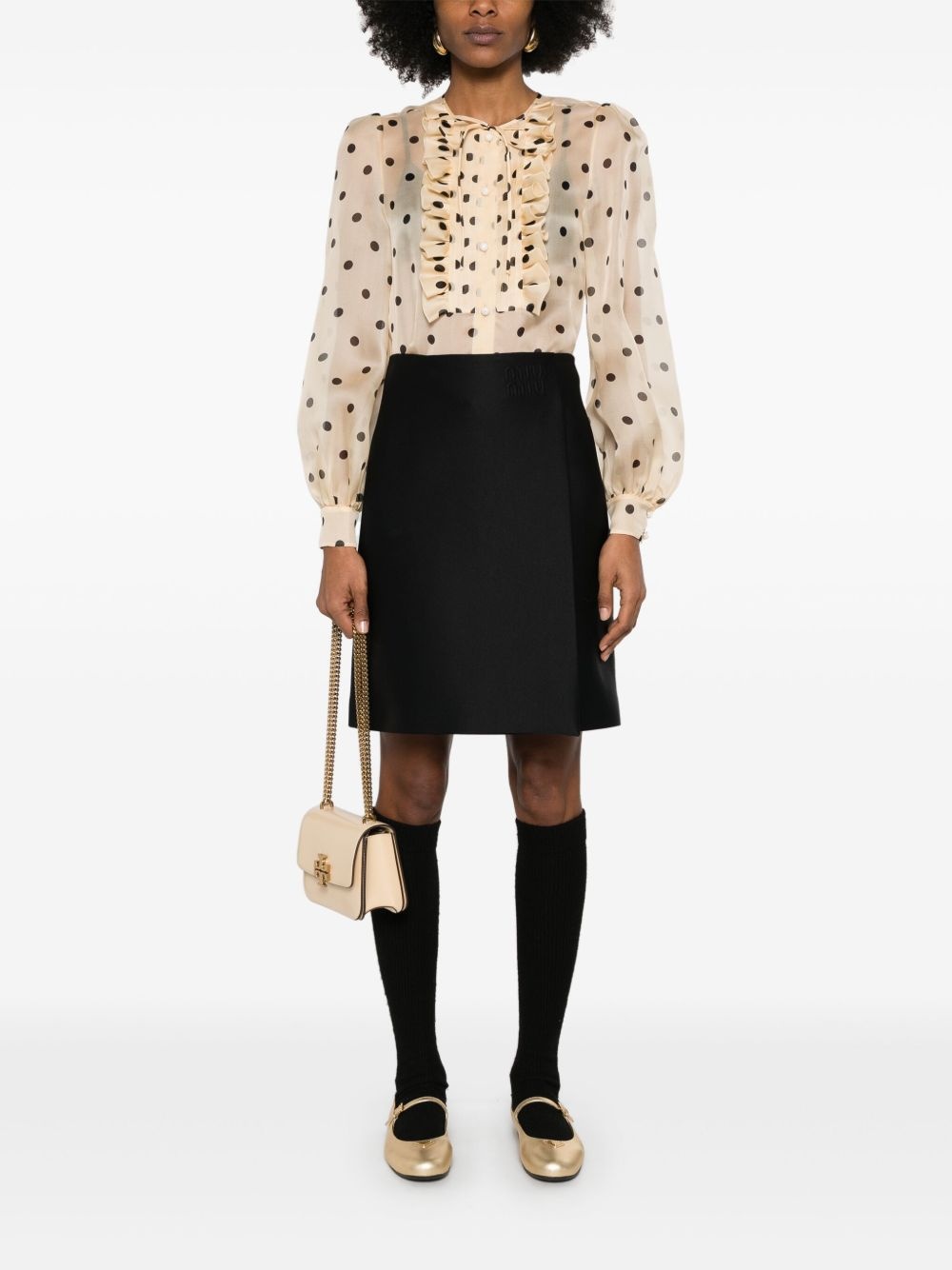 polka dot-print blouse - 2