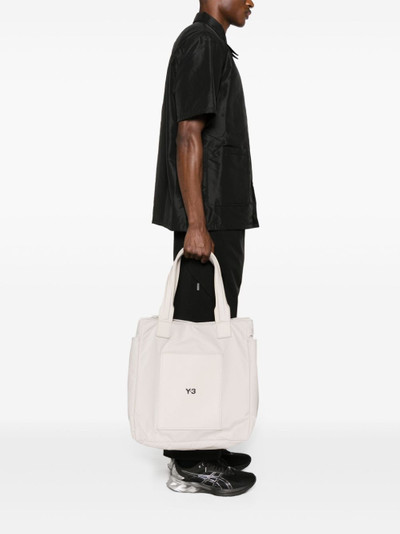Y-3 Lux logo-print tote bag outlook