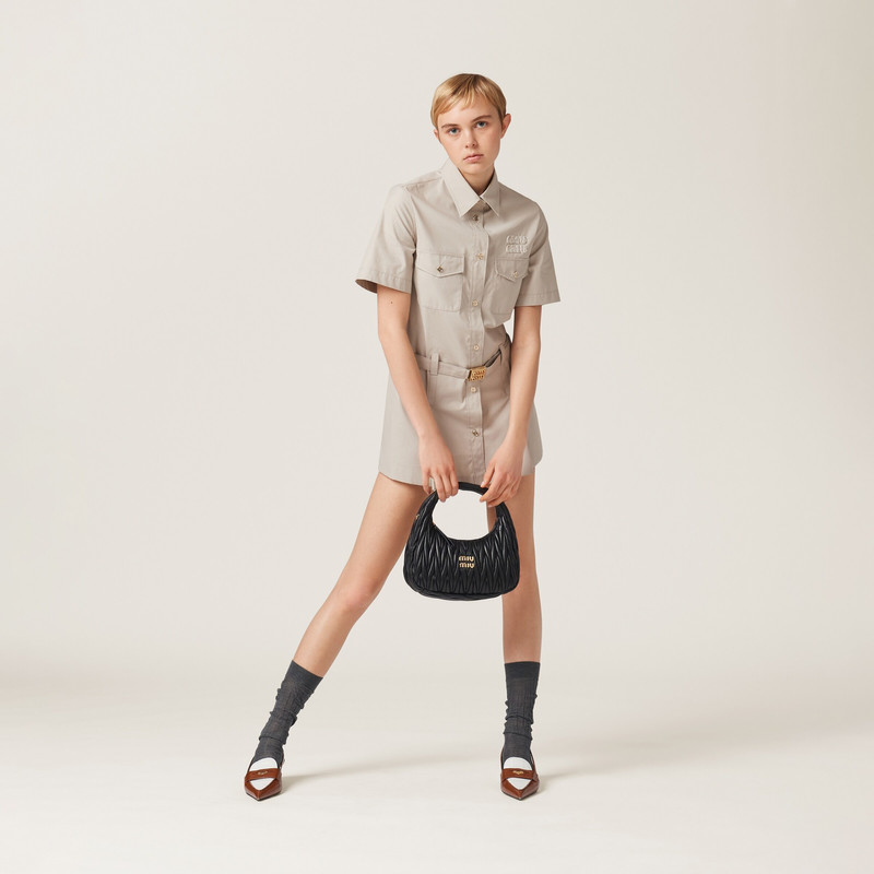 Wander matelassé nappa leather hobo bag 8