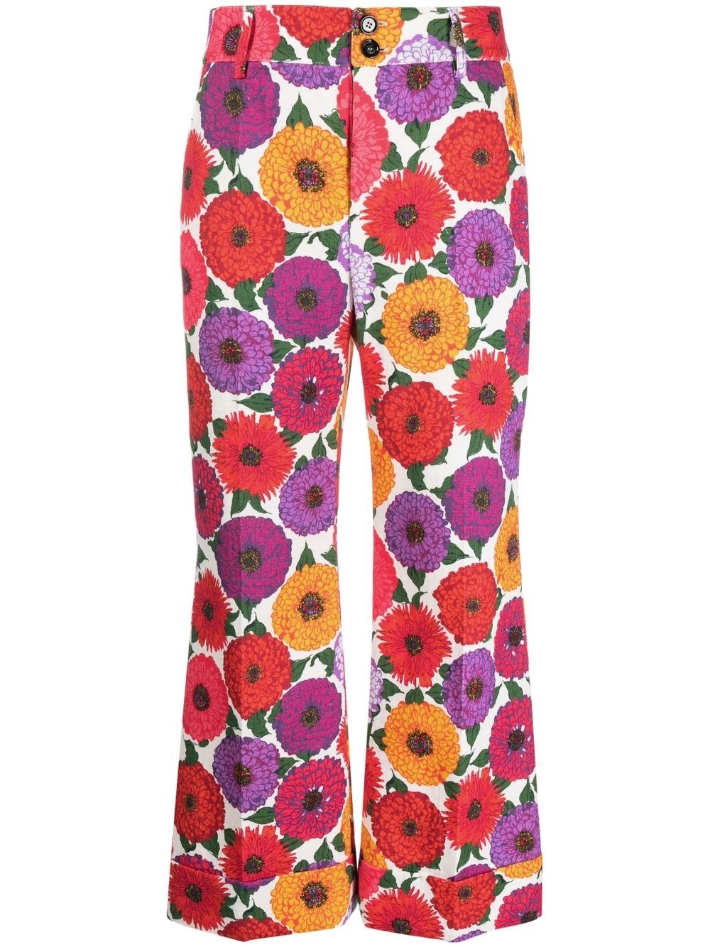 Hendrix printed cropped trousers - 1