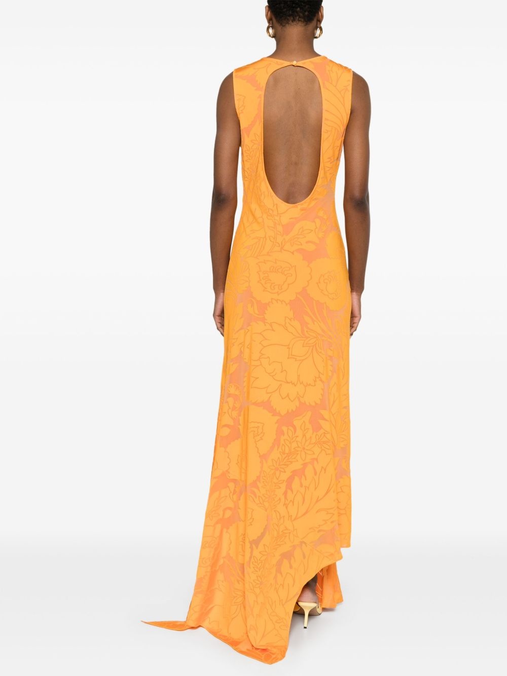 jacquard maxi dress - 4
