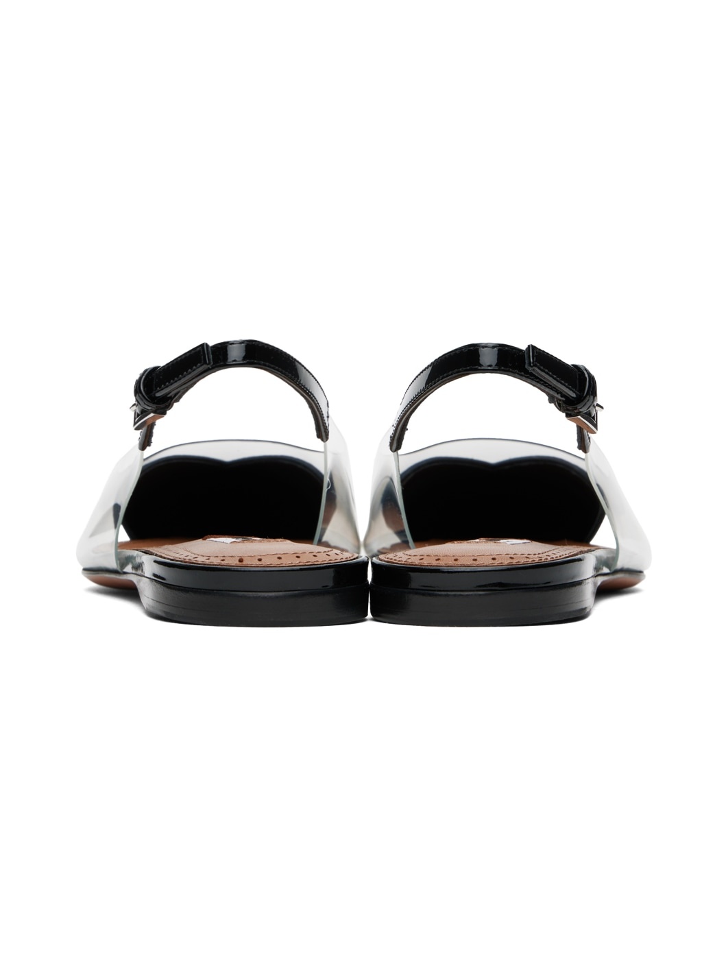 Black 'Le Cœur' Slingback Ballerina Flats - 2