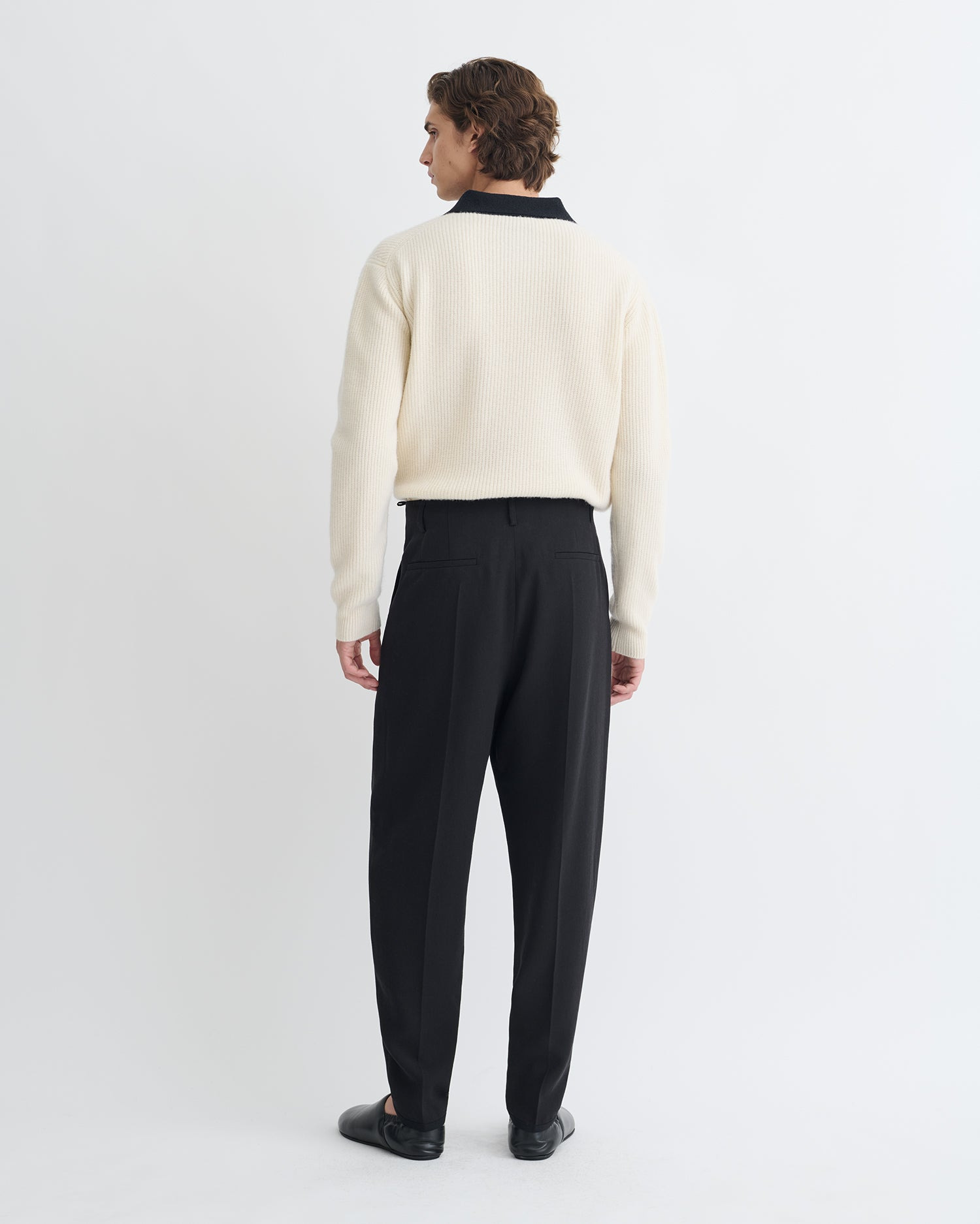 Crepe Twill Tapered Pants - 3
