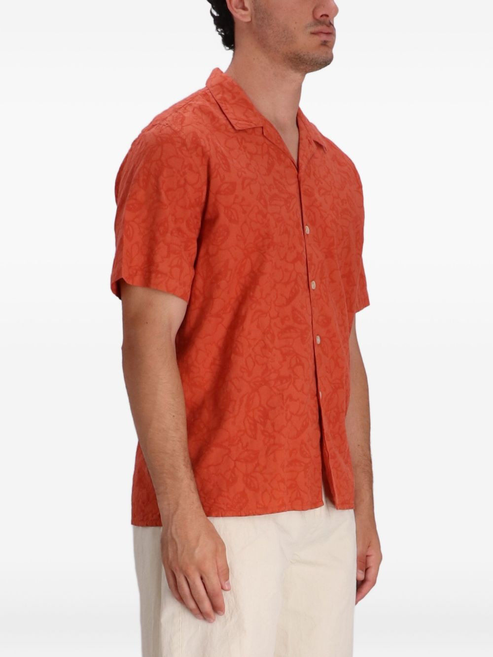 floral-print cotton shirt - 3