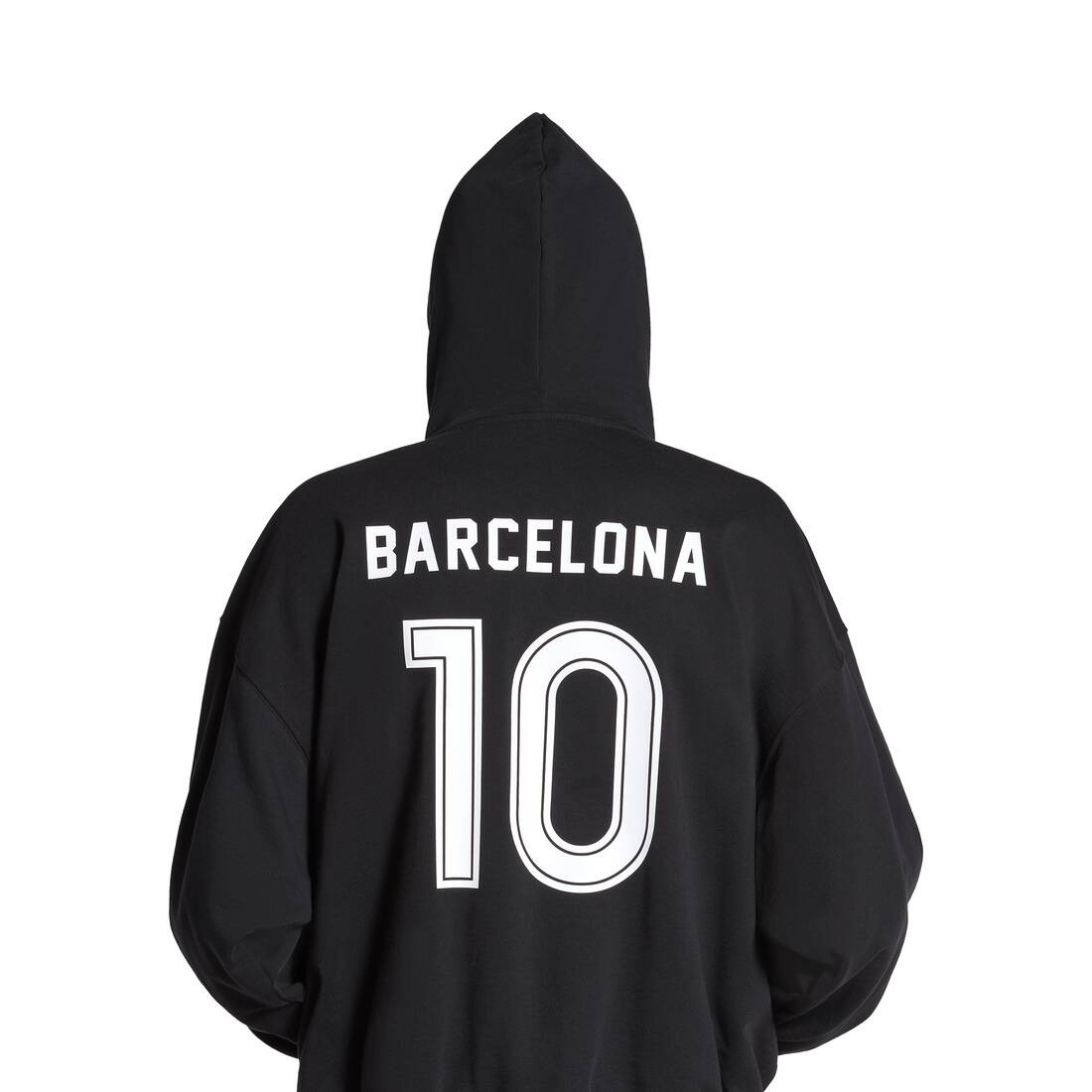Barcelona Soccer Zip-up Hoodie Medium Fit in Black/white - 5