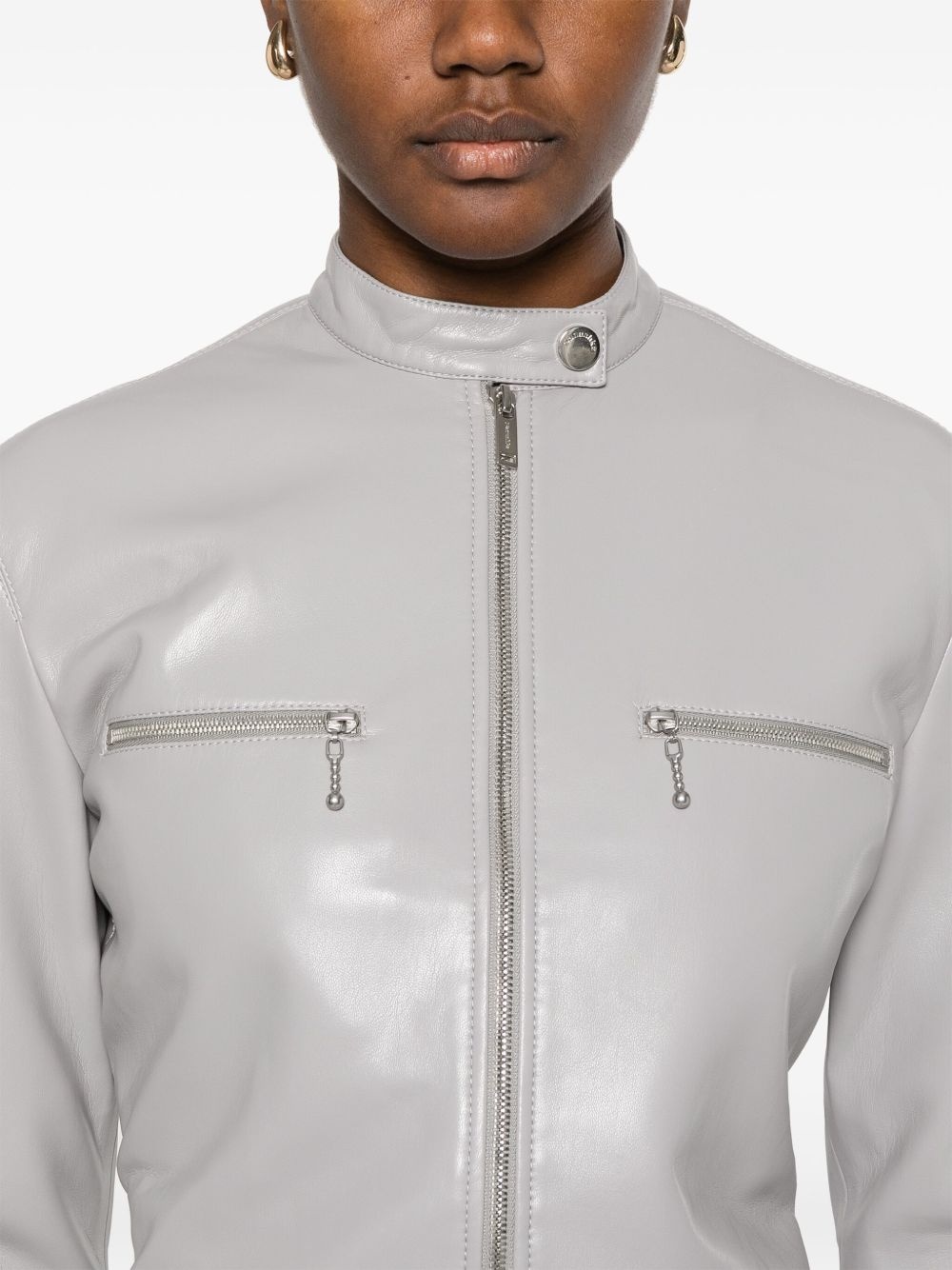 cropped zip-up jacket - 5