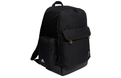 adidas adidas Multiple Pockets Large Capacity schoolbag backpack Unisex Black HE2682 outlook
