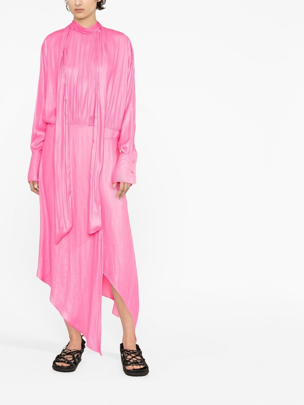 tie-detail long dress - 2